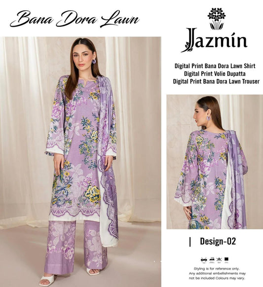 JAZMIN 3PC LAWN BANA DORA
