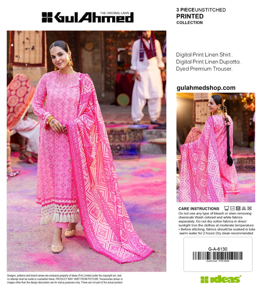 GUL AHMAD 3PC LINEN