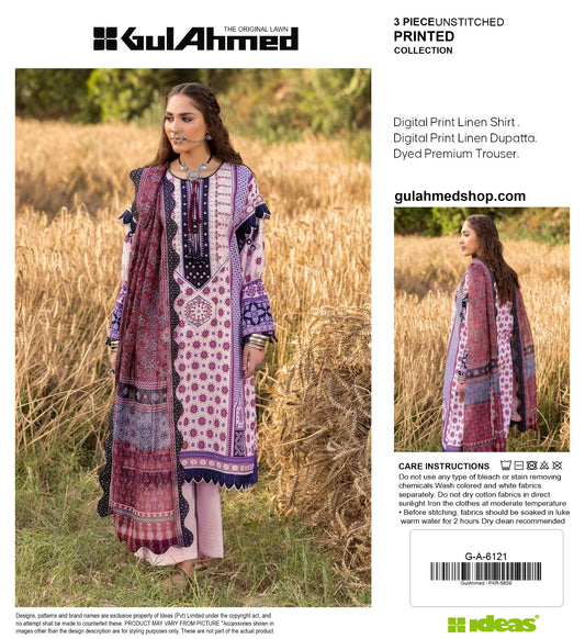 GUL AHMAD 3PC LINEN