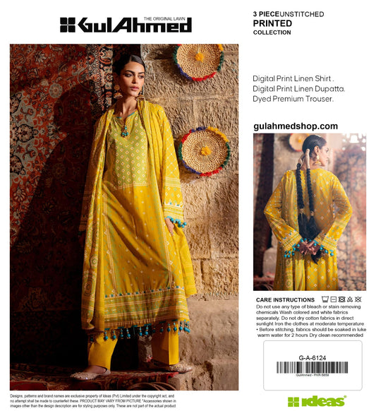 GUL AHMAD 3PC LINEN