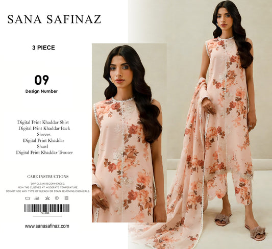 SANA SAFINAZ KHADDAR 3PC D#09