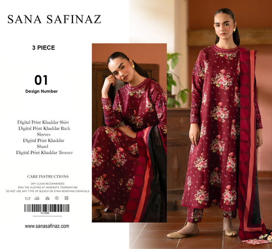 SANA SAFINAZ KHADDAR 3PC D#01
