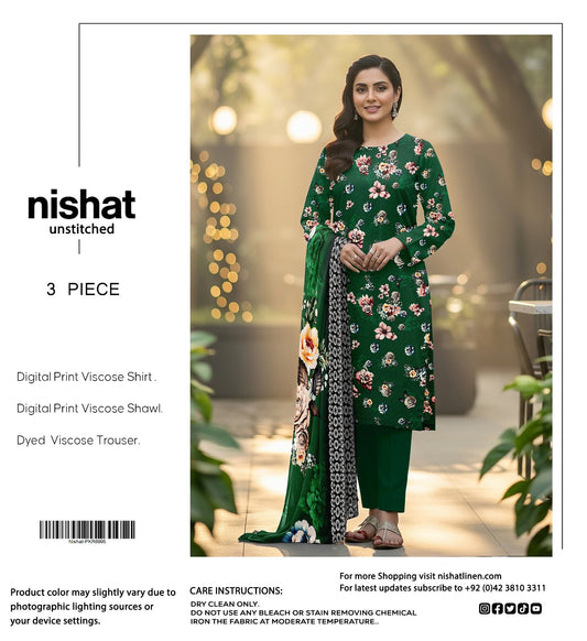 NISHAT 3PC VISCOS BANA DORA