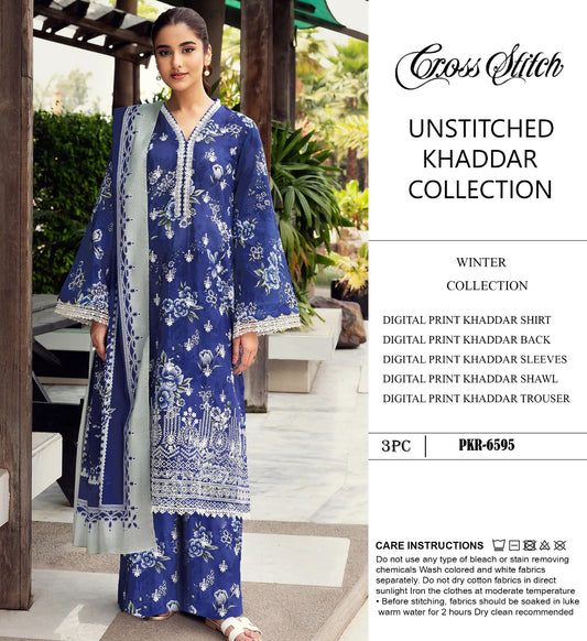 CROSS STICH KHADDAR 3PC
