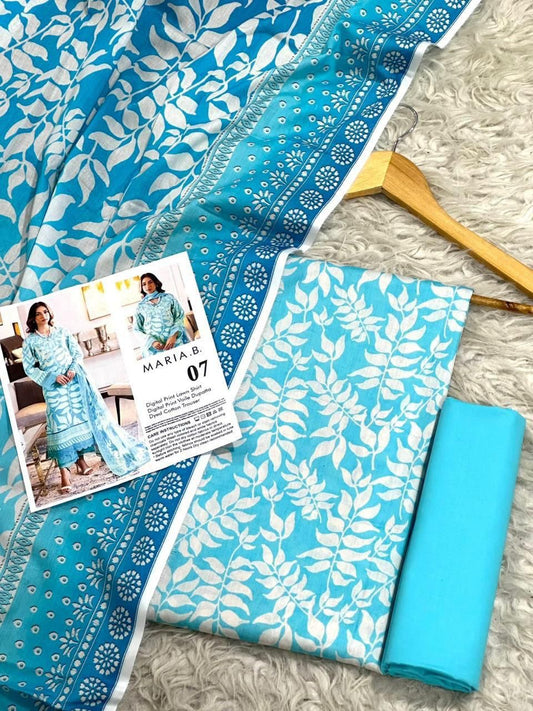 Maria.B Lawn 3pc With Voil Lawn Dup