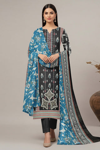 AJ EMB 3PC KHADDAR D-3650