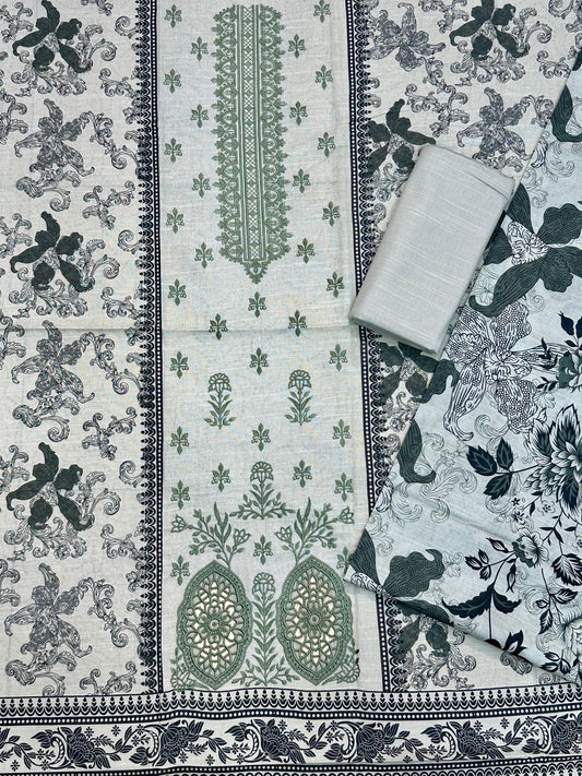 AJ EMB 3PC KHADDAR D-3651