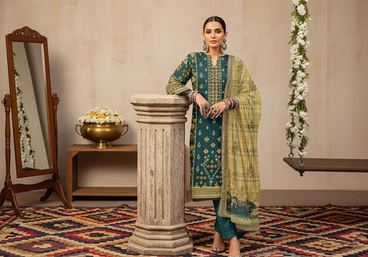 AJ EMB 3PC KHADDAR D-3653 A