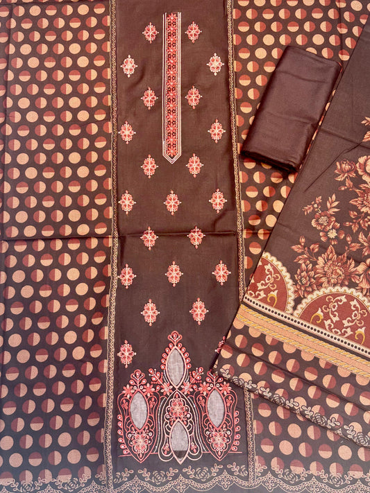 AJ EMB 3PC DHANAK D-3654 B