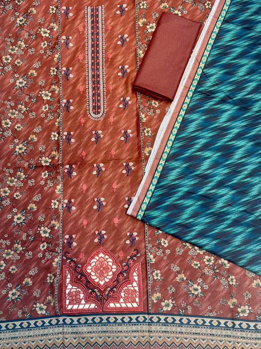 AJ EMB 3PC DHANAK D-3655 A