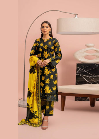 AJ EMB 3PC LINEN D-3662 B