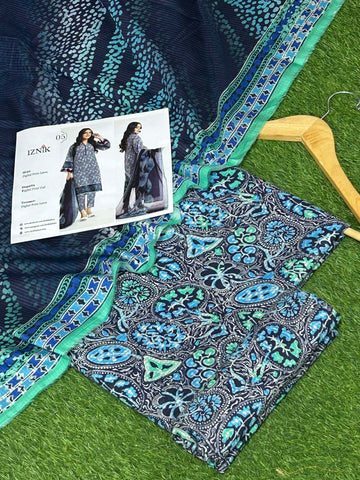 Iznik 3pc Lawn with Voil Lawn Dup