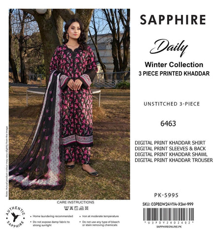 Sapphire Khaddar 3pc #6463