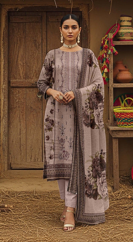 Lawn 3pc lawn dup center panel emb