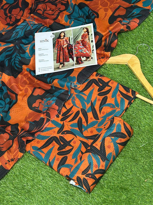 Iznik 3pc Lawn with Voil Lawn Dup