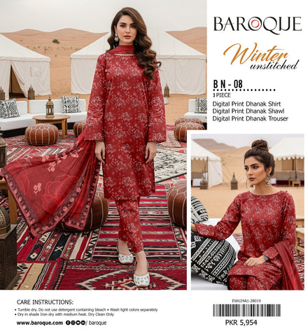 BAROQUE DHANAK 3PC D-08