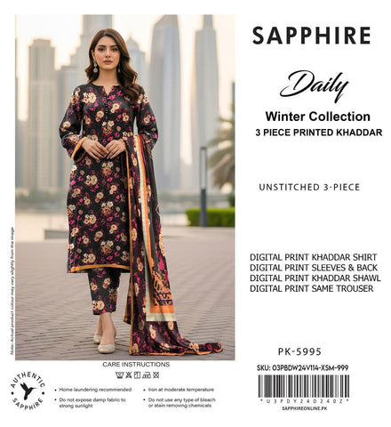 Sapphire Khaddar 3pc