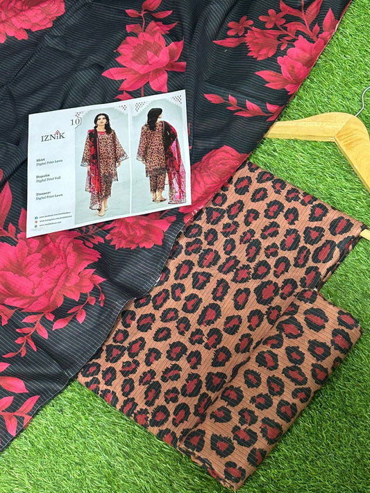 Iznik 3pc Lawn with Voil Lawn Dup