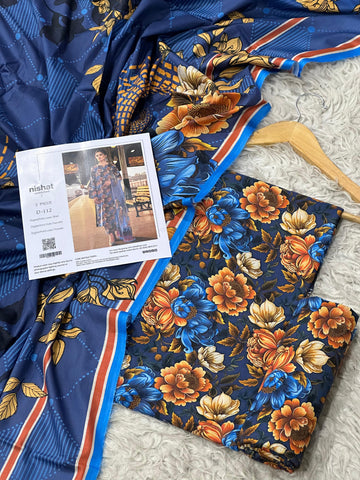 Nishat Lawn 3pc Printed Voil Lawn Dup