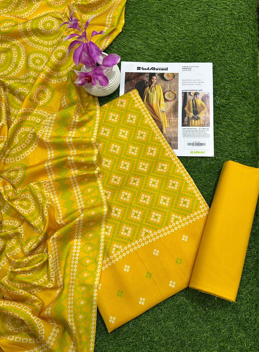 GUL AHMAD 3PC LINEN