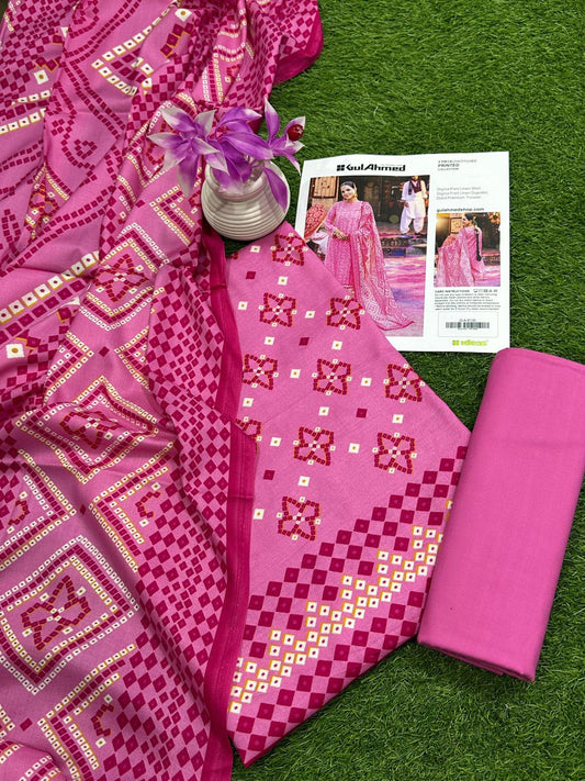 GUL AHMAD 3PC LINEN