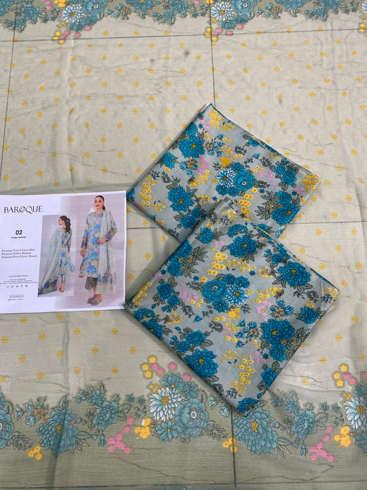BAROOQUE 3PC LAWN CHIFOON DUPATTA