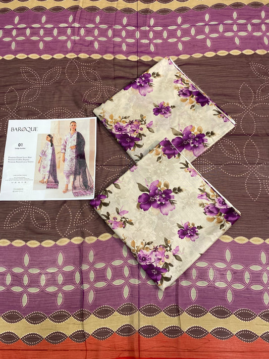 BAROOQUE 3PC PREMIUM CHIFOON DUPATTA