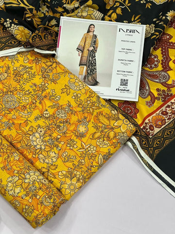 NISHAT 3PC LAWN BANADORA