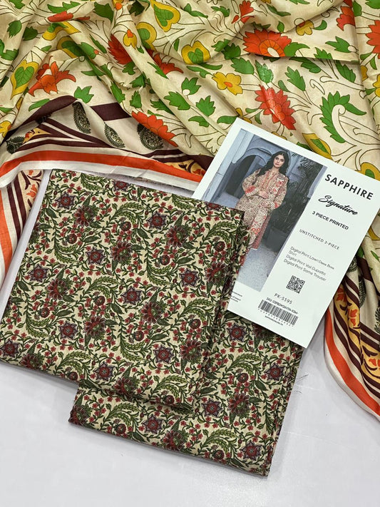 SAPHIRE 3 PC LAWN BANA DORA