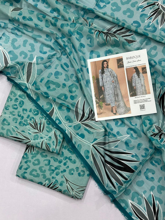 barooque 3 pc lawn bana dora