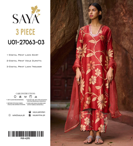 Saya 3pc Lawn Voile Dupatta