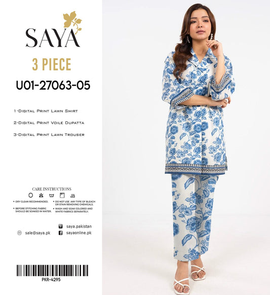 Saya 3pc Lawn Voile Dupatta