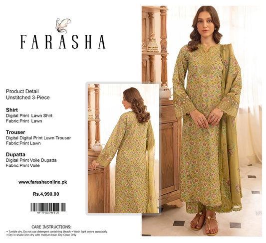 Farasha 3pc Lawn Voile Dupatta