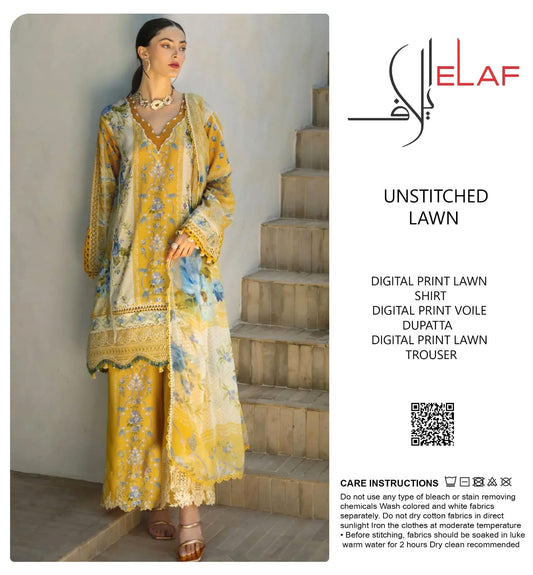 Elaf 3pc Lawn Voile Dupatta