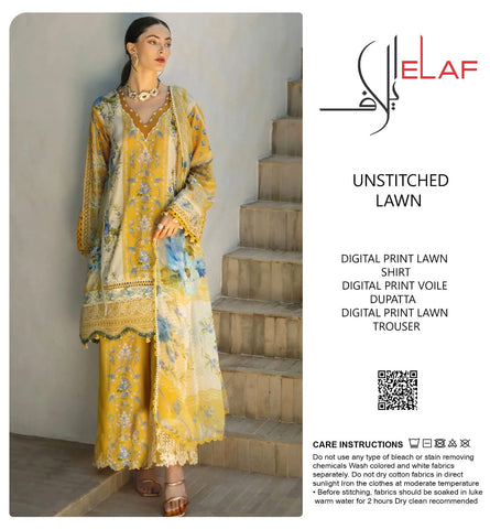 Elaf 3pc Lawn Voile Dupatta