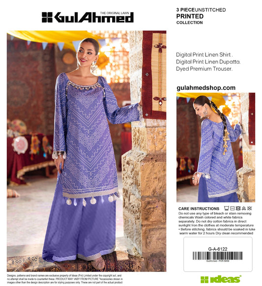 GUL AHMAD 3PC LINEN