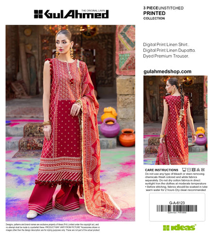 GUL AHMAD 3PC LINEN