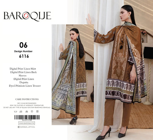 BAROQUE 3PC LINEN  D # 6