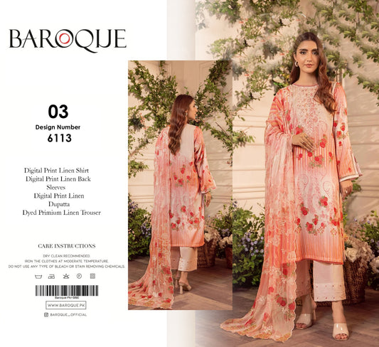 BAROQUE 3PC LINEN  D # 3