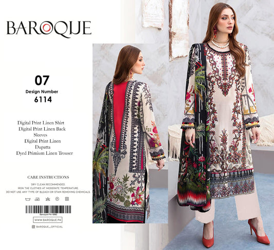 BAROQUE 3PC LINEN  D # 7