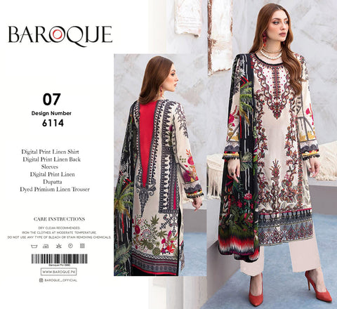 BAROQUE 3PC LINEN  D # 7