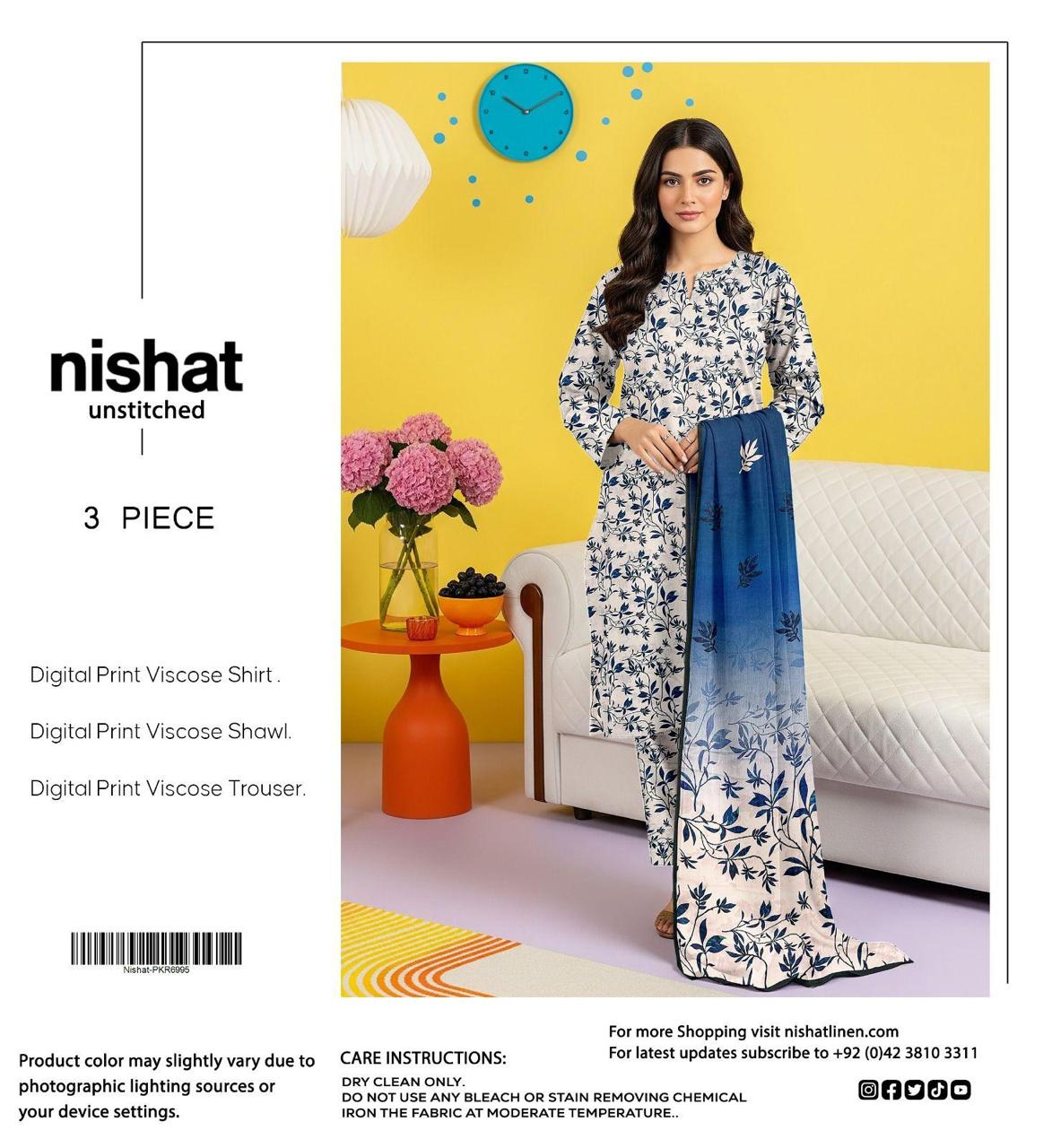 NISHAT 3PC VISCOSE