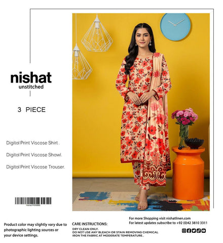 NISHAT 3PC VISCOSE