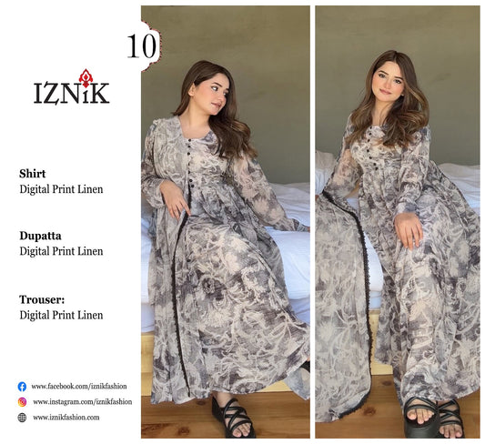 IZNIK 3PC LINEN D#10