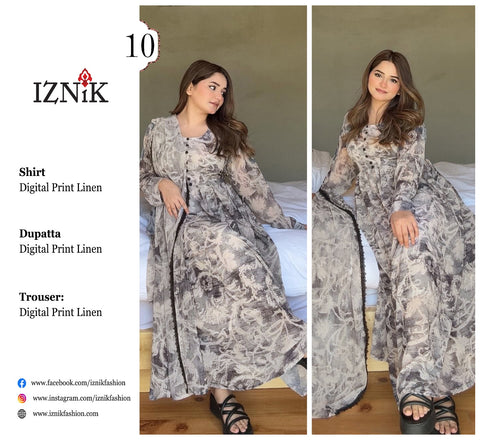 IZNIK 3PC LINEN D#10