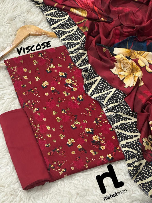 NISHAT 3PC VISCOS BANA DORA