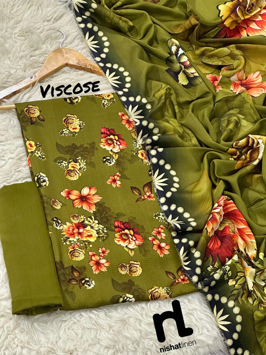 NISHAT 3PC VISCOS BANA DORA
