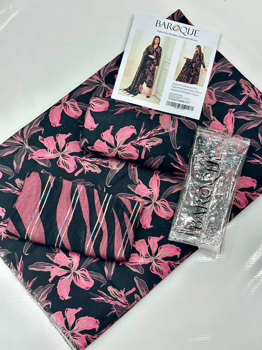 BAROOQUE KHADDAR  FANCY SHAWL 3PC