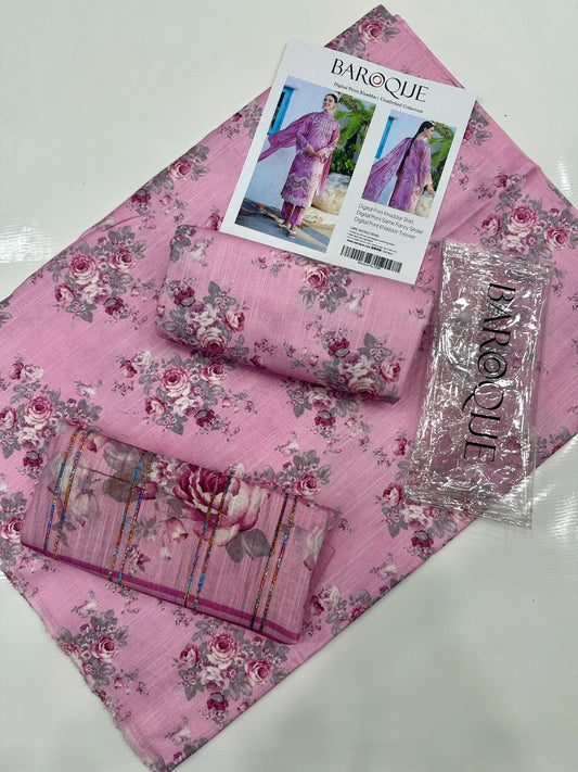BAROOQUE KHADDAR  FANCY SHAWL 3PC