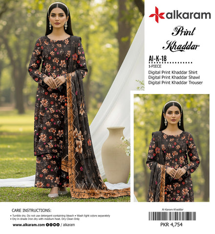 AL KARAM KHADDAR 3PC D-18